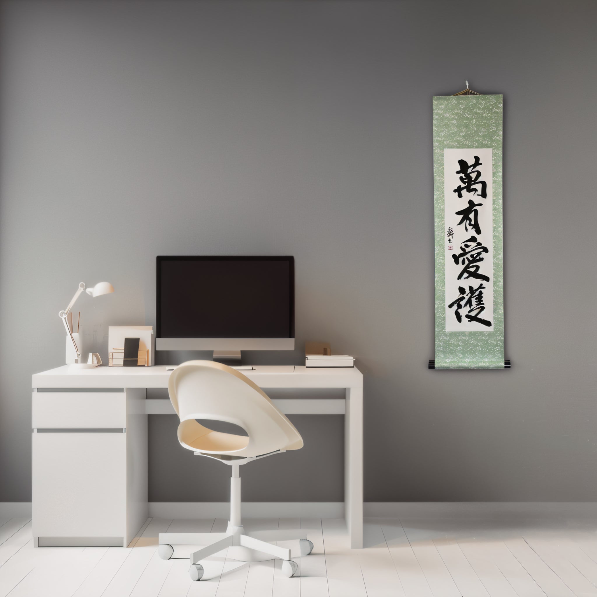 Tenka Fubu Hanging Scroll - Calligraphie japonaise fabriquée à la main